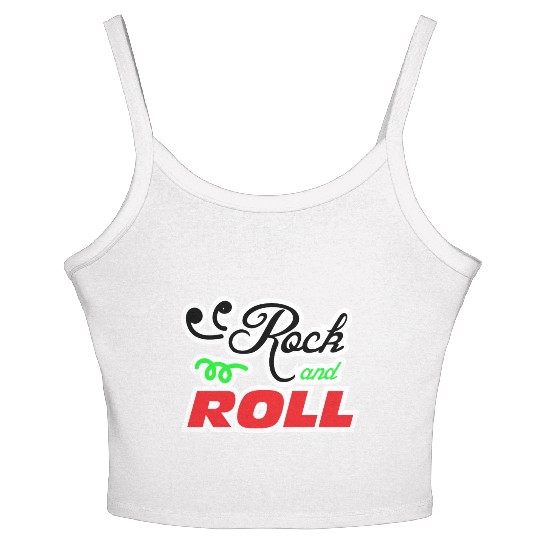 Rock and Roll design for music lovers Women's Spaghetti Strap Tank Top