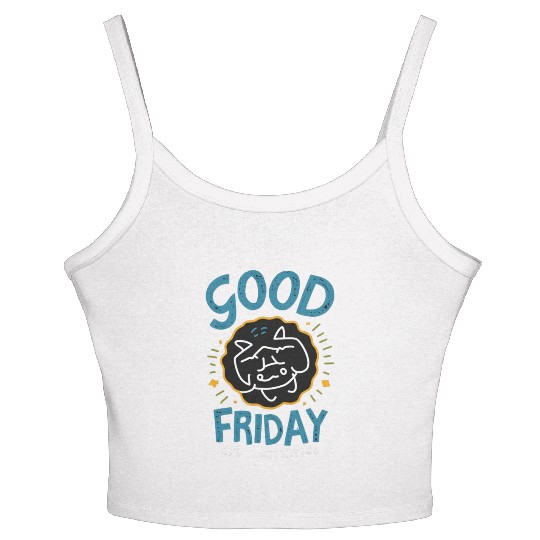 Good Friday Brings peaceful World. Women's Spaghetti Strap Tank Top