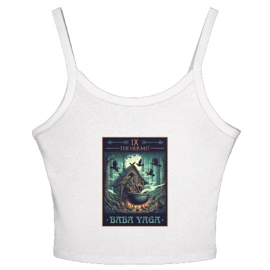 Baba Yaga The Hermit Tarot Card Pagan Witch Women's Spaghetti Strap Tank Top