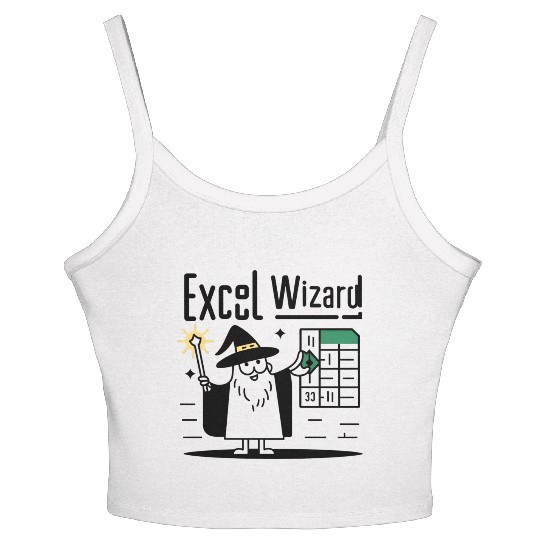 excel wizad funny accountant, bookkeeper and audit Women's Spaghetti Strap Tank Top