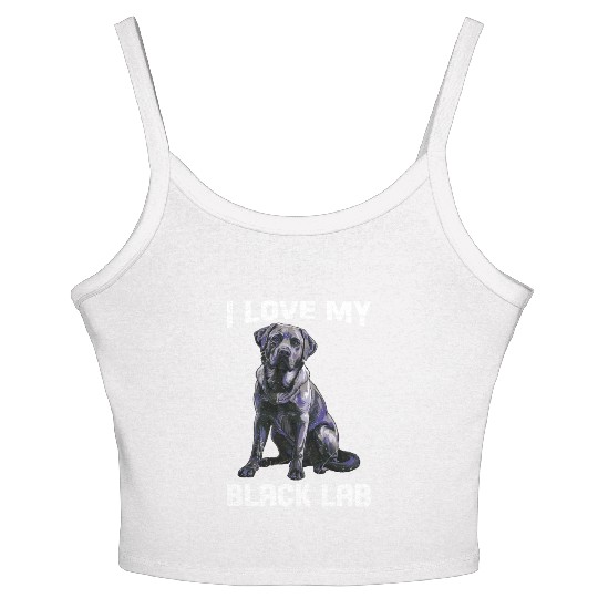 Labrador Lover I LOVE MY BLACK LAB Black Women's Spaghetti Strap Tank Top