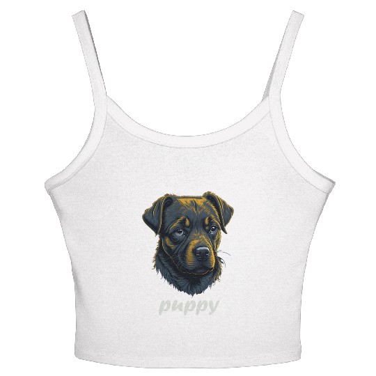 sad dog Women's Spaghetti Strap Tank Top