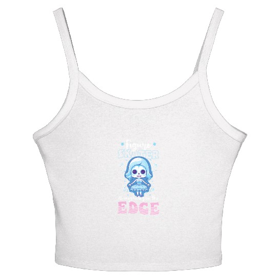 Figure Skating Living On Edge Women's Spaghetti Strap Tank Top