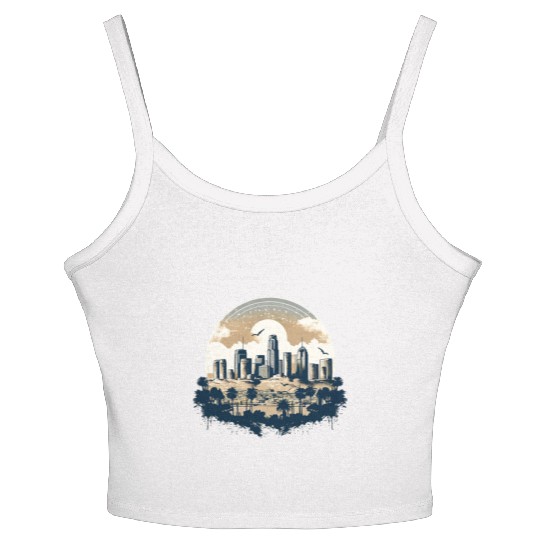 Los Angeles - City of Angels Women's Spaghetti Strap Tank Top