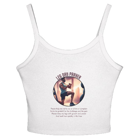 Weight Lifting Leg Day Prayer Women's Spaghetti Strap Tank Top