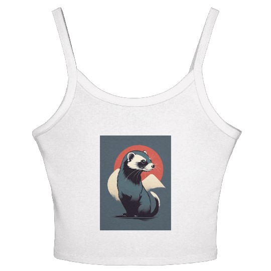 Ferret 1 - Japanese Old Vintage Women's Spaghetti Strap Tank Top
