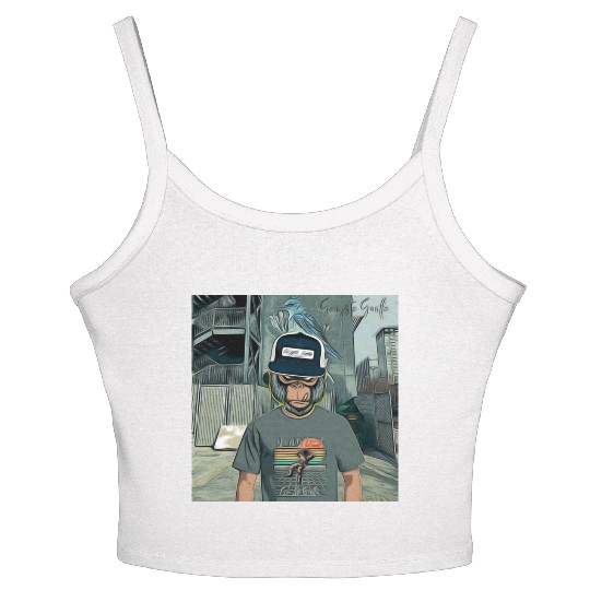 Gangsta Gorilla-Silverback Swanson Gorilla Wear Women's Spaghetti Strap Tank Top