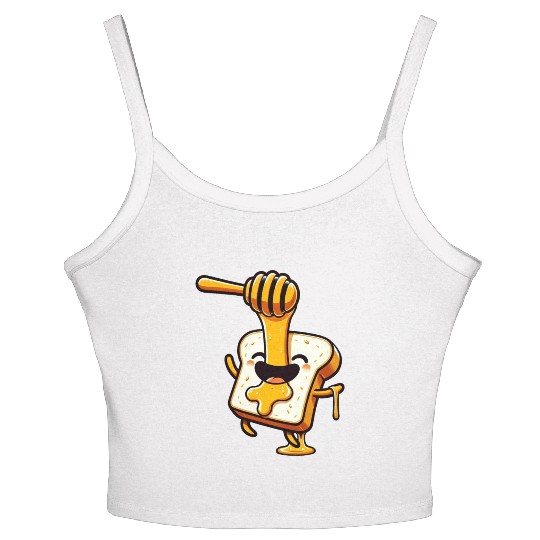 Toast with Honey Beekeeper Bee Honey Women's Spaghetti Strap Tank Top