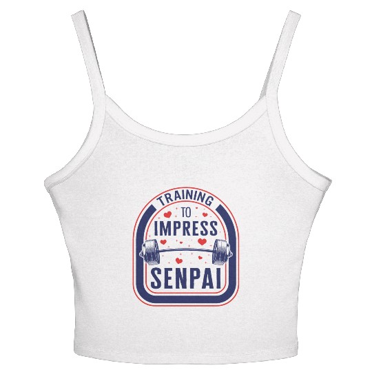 Training To Impress Senpai Gym Anime Women's Spaghetti Strap Tank Top