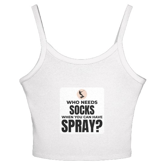 Barefoot Water Skiing Extreme Sports Barefooting Women's Spaghetti Strap Tank Top