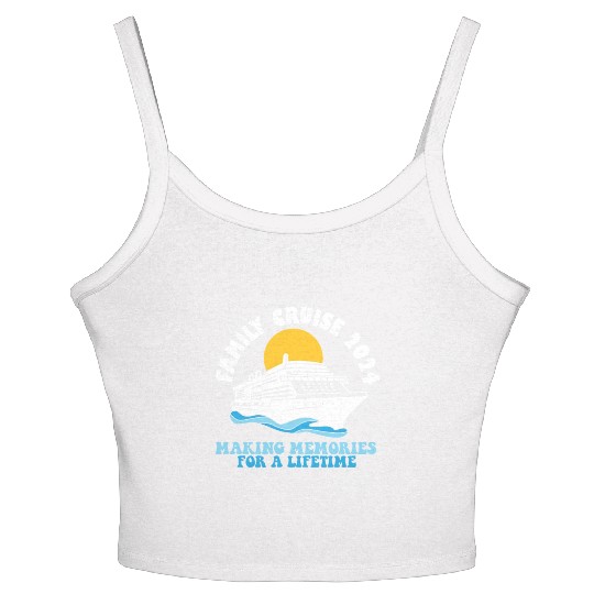 Family Cruise 2024 Voyage Cruising Tour Matching Women's Spaghetti Strap Tank Top