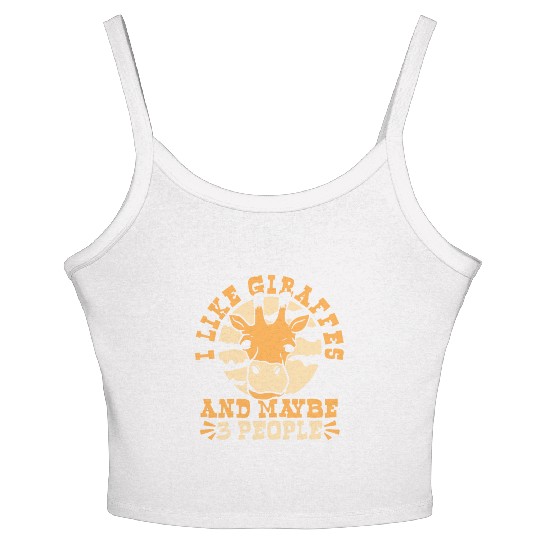 Like Giraffes And Maybe 3 People African Women's Spaghetti Strap Tank Top