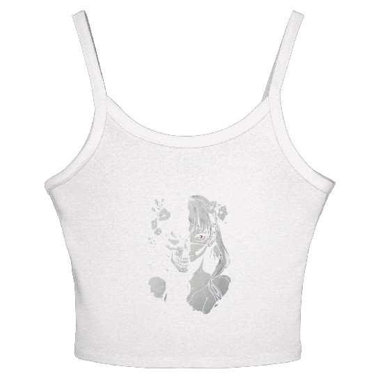 anime skull girl horror Women's Spaghetti Strap Tank Top