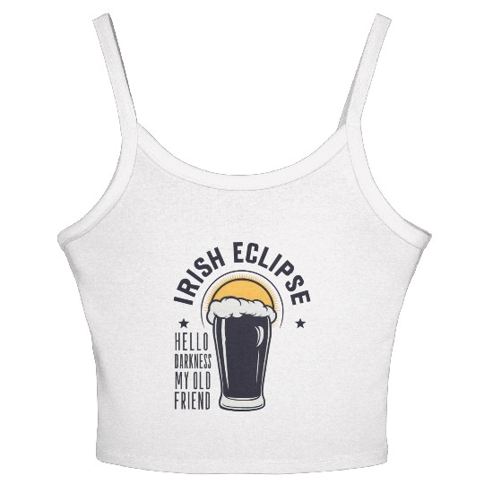 Irish Solar Eclipse - Hello Darkness My Old Friend Women's Spaghetti Strap Tank Top
