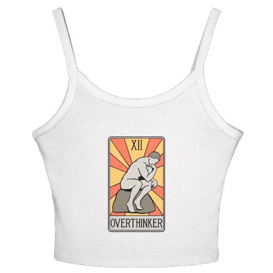 Overthinker Tarot Card - Introvert - Anxiety Women's Spaghetti Strap Tank Top