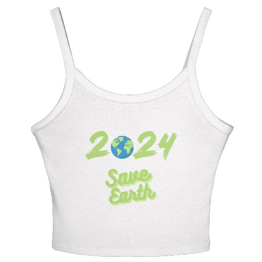 Earth Day Save earth save the planet everyday Women's Spaghetti Strap Tank Top