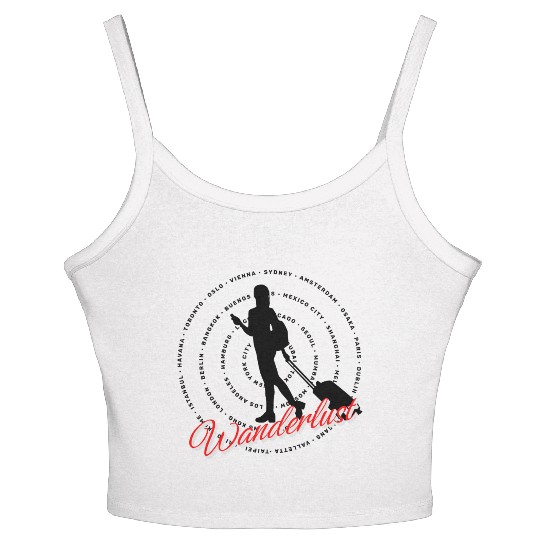 Wanderlust Solo Travel Women's Spaghetti Strap Tank Top