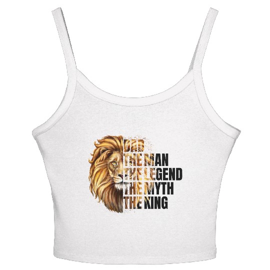 Dad The Man the Legend Lion Women's Spaghetti Strap Tank Top