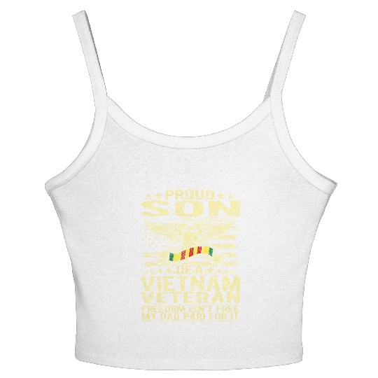 Freedom Isn't Free Proud Son Of A Vietnam Veteran Women's Spaghetti Strap Tank Top