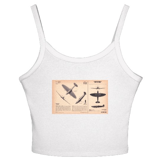 Spitfire Recognition Sheet Women's Spaghetti Strap Tank Top