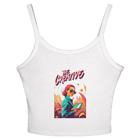 "Be Creative" Women's Spaghetti Strap Tank Top Can Spark Endless Inspiration