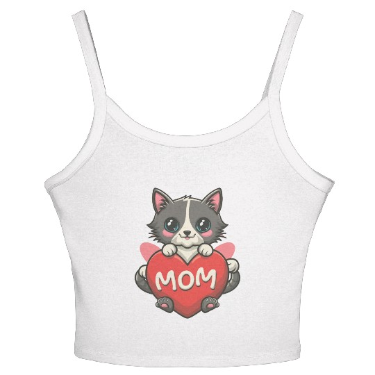 cat mom Women's Spaghetti Strap Tank Top