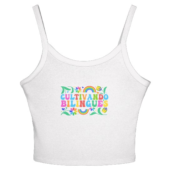 Cultivando Bilingües Spanish Teacher Women's Spaghetti Strap Tank Top