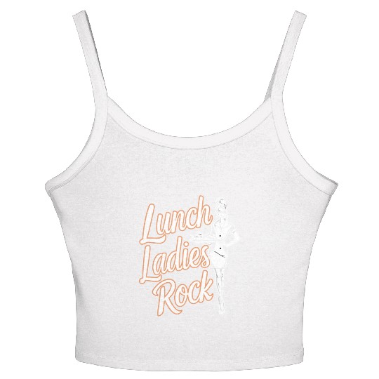 School Lunch Lady School Worker Cafeteria Lady Women's Spaghetti Strap Tank Top