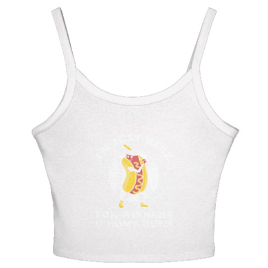 Baseball Design for Women Men Wieners Home Runs Women's Spaghetti Strap Tank Top