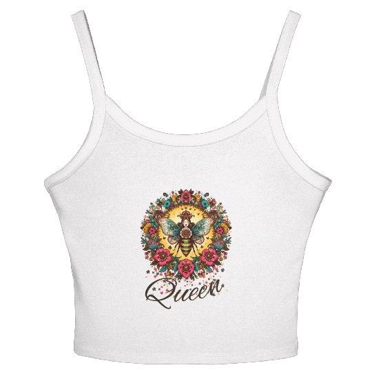 Queen Bee Jewelry Jewels Cute Beekeeping Beekeeper Women's Spaghetti Strap Tank Top