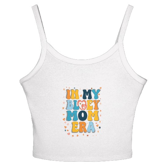 Women in My Mom Era Mama Dog Paw Funny Letter Women's Spaghetti Strap Tank Top