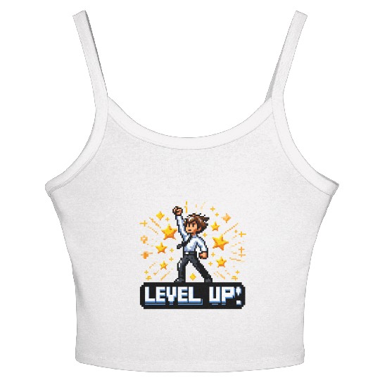 Game On: Triumphant Ascension - Level Up Women's Spaghetti Strap Tank Top
