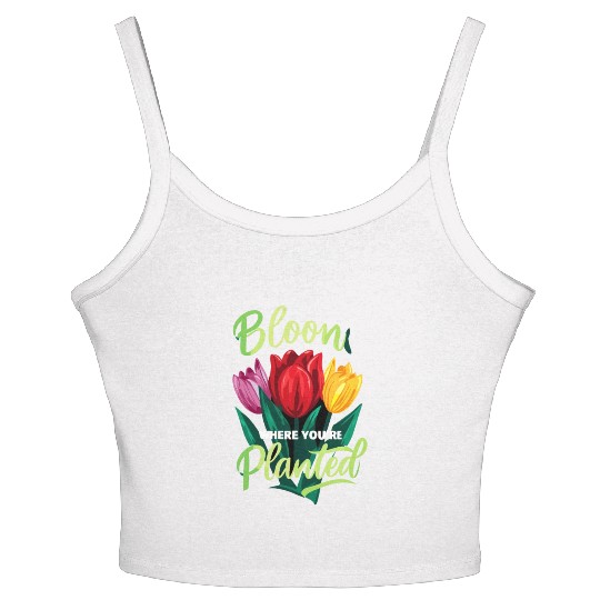 Tulips Tulip Flower Yes I Talk To Tulips Women's Spaghetti Strap Tank Top