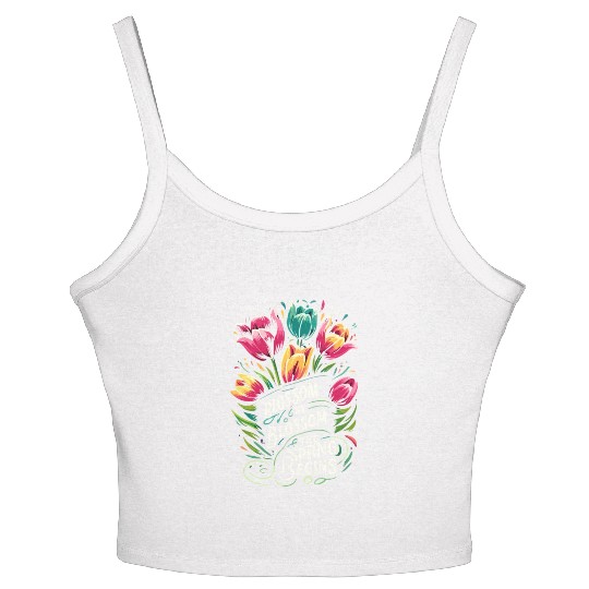 Tulips Tulip Flower Yes I Talk To Tulips Women's Spaghetti Strap Tank Top