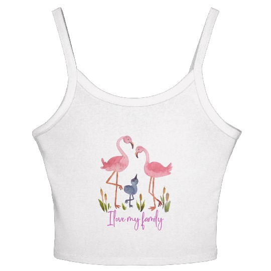 I LOVE MY FAMILY Women's Spaghetti Strap Tank Top