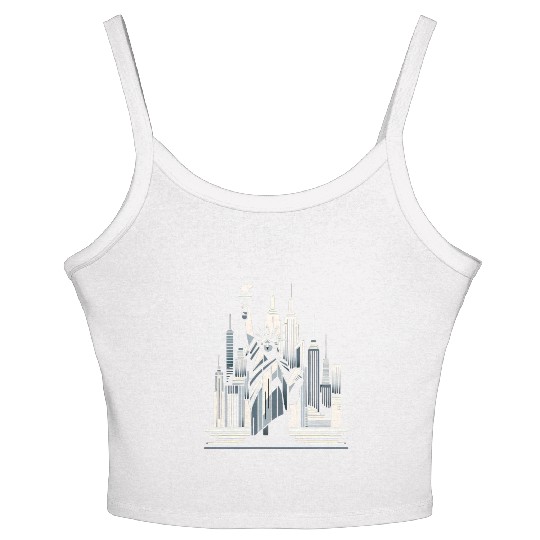 Statue of Liberty Embrace Women's Spaghetti Strap Tank Top