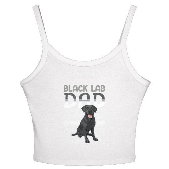 Black Labrador BLACK LAB DAD Labrador Owner Women's Spaghetti Strap Tank Top