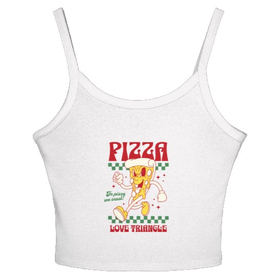 Pizza Love Triangle Women's Spaghetti Strap Tank Top