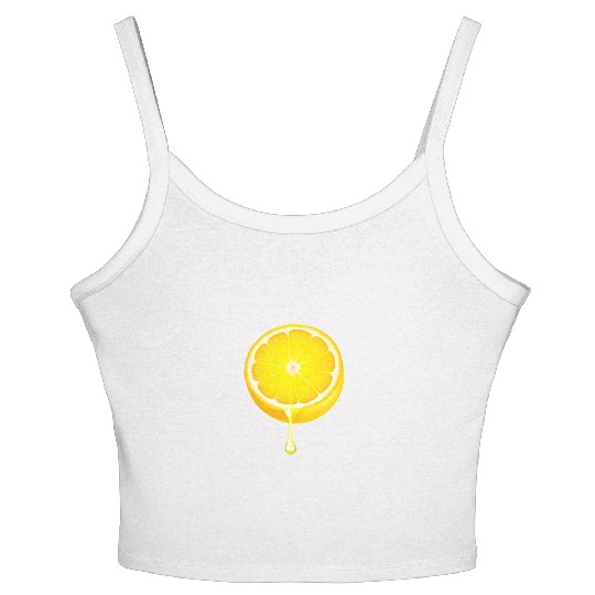 Citrus - Fruits - Orange - Lime - Grapefruit - Lem Women's Spaghetti Strap Tank Top