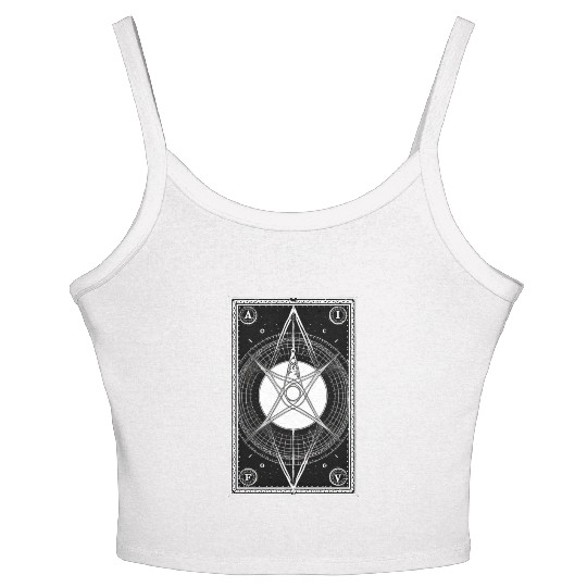 Tarot Card Reader Astrology Occult Mystical Women's Spaghetti Strap Tank Top