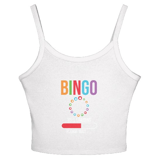 Funny Bingo Yell loading Bingo night Women's Spaghetti Strap Tank Top