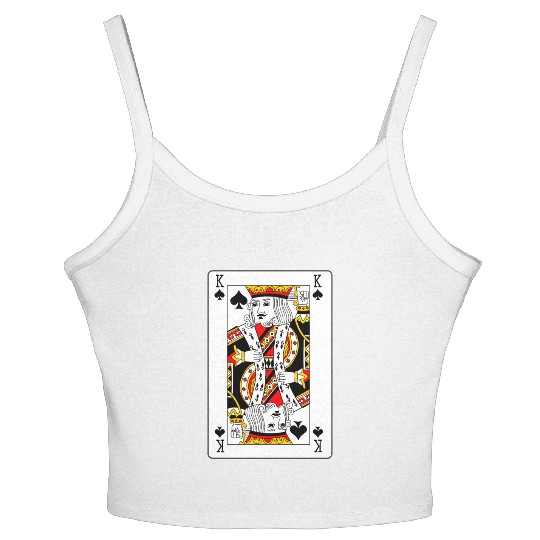 King of Spades Playing Card Women's Spaghetti Strap Tank Top