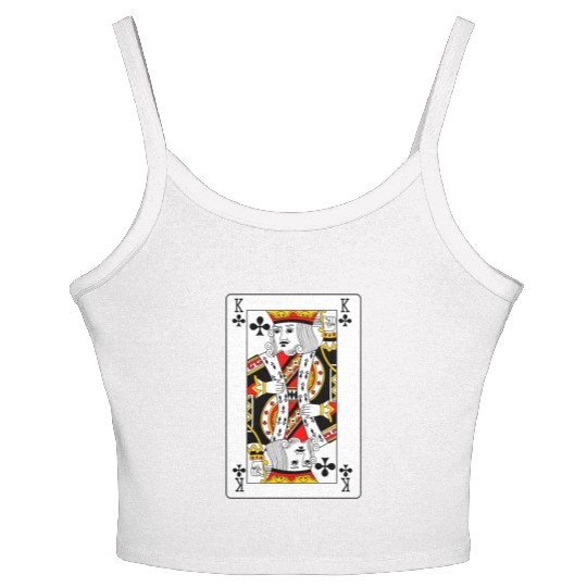 King of Clubs Playing Card Women's Spaghetti Strap Tank Top