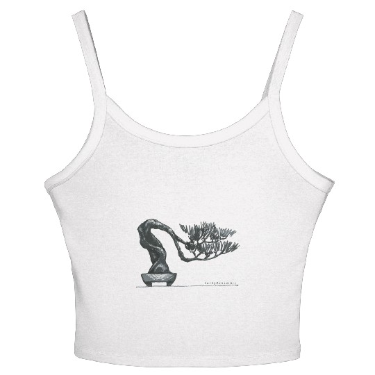 Bonsai tree for men - women, Unique artist design Women's Spaghetti Strap Tank Top