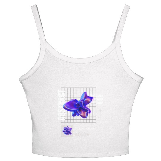 Black Blue Abstract Streetwear Women's Spaghetti Strap Tank Top