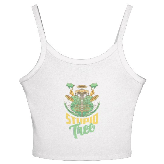 Stupid Tree Frisbee Disc Golf Women's Spaghetti Strap Tank Top