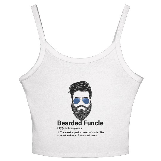 Mens Bearded Funcle Funny Uncle Definition Women's Spaghetti Strap Tank Top