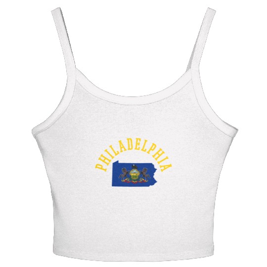 Philadelphia Patriot Usa Flag Design - Embrace Women's Spaghetti Strap Tank Top