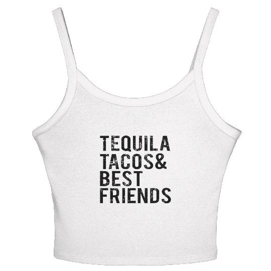 Cinco De Mayo Tequila Tacos Best Friends Drinking Women's Spaghetti Strap Tank Top