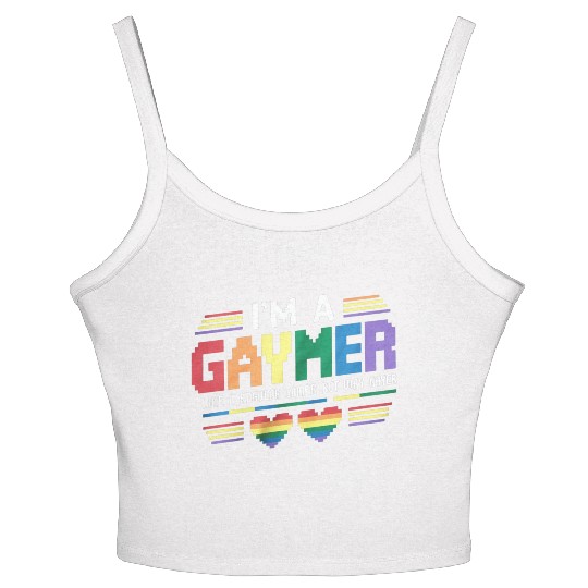 Gaymer Like A Regular Gamer But Way Gayer Gamer Women's Spaghetti Strap Tank Top